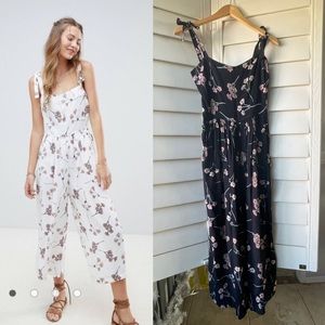 Flynn Skye Tawnya tie-shoulder Jumpsuit cherry blossom botanical floral
